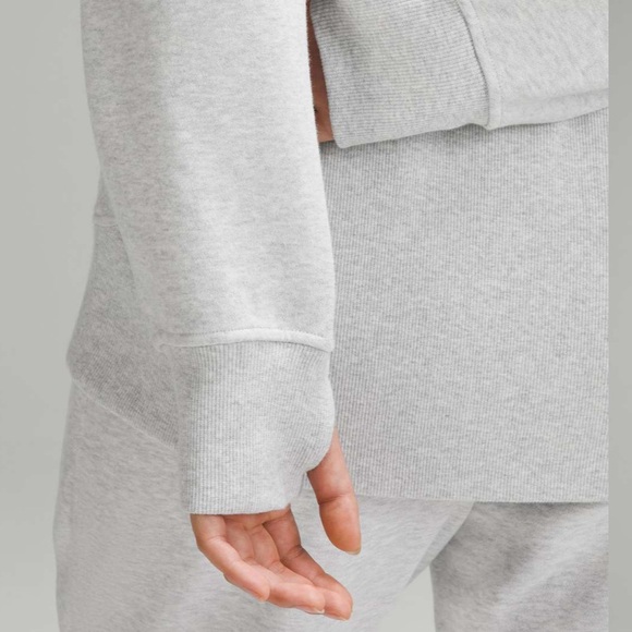 Lululemon Scuba Oversized Funnel-Neck Half Zip Heathered Core Ultra Light Grey - Picture 5 of 14